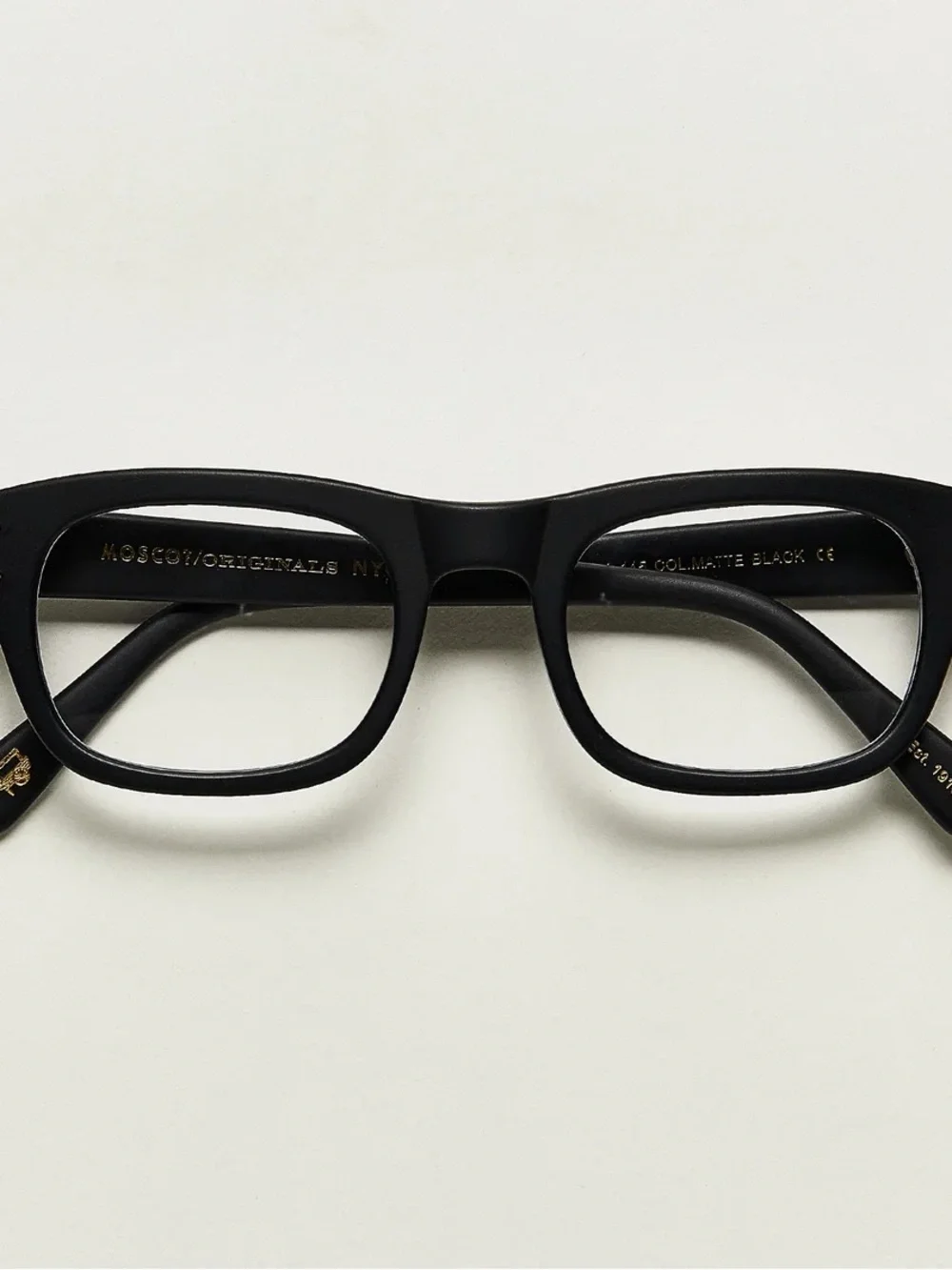 Moscot Originals Nebb Matte Black Glasses Frames Unisex Size 48 mm